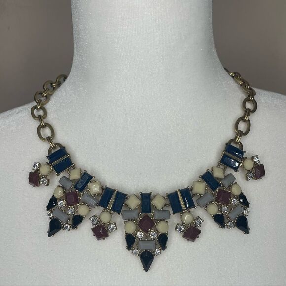 J. Crew Multicolor Metal Jeweled Statement Necklace - Picture 2 of 7